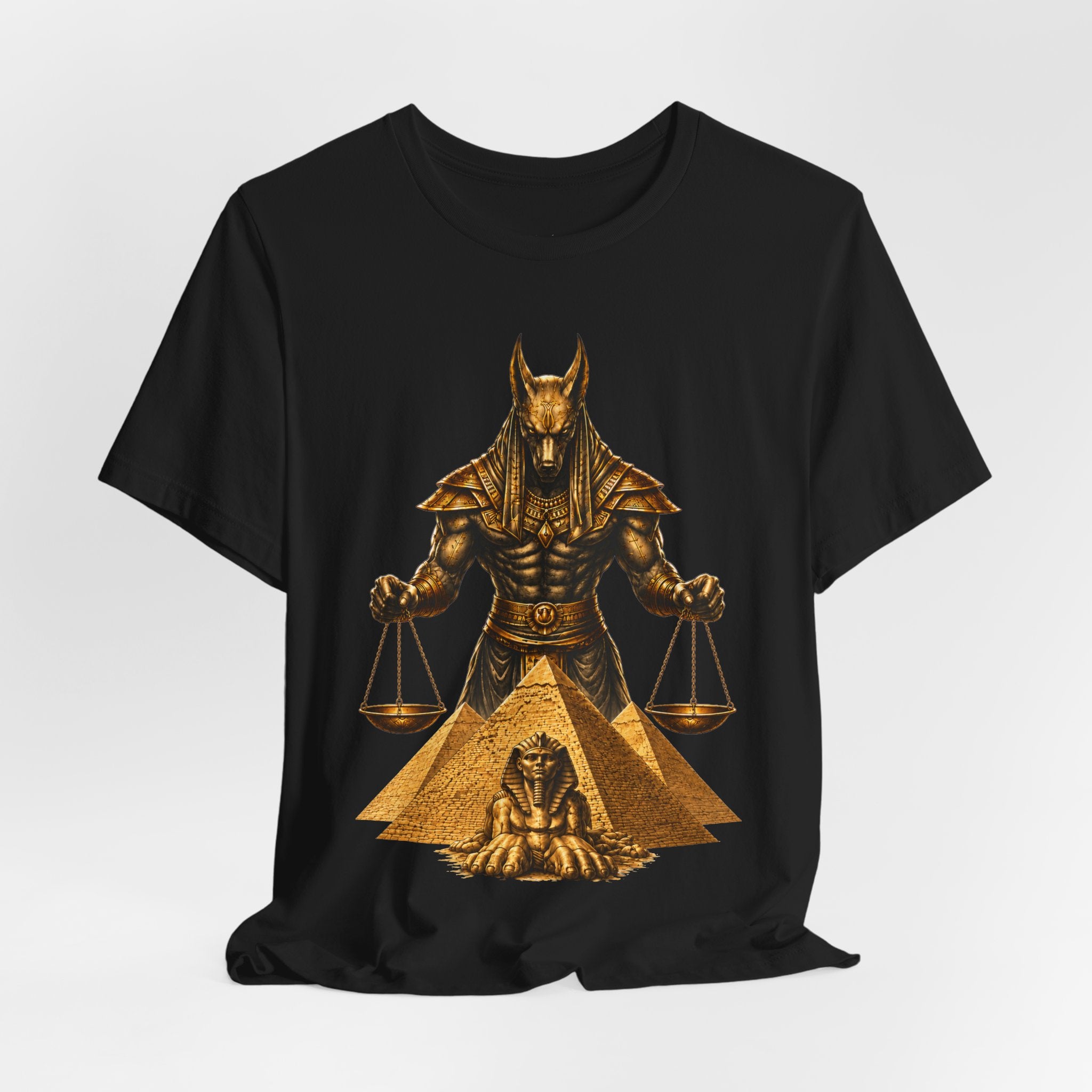 Anubis Scales T-Shirt — Egyptian God of Justice Graphic Tee