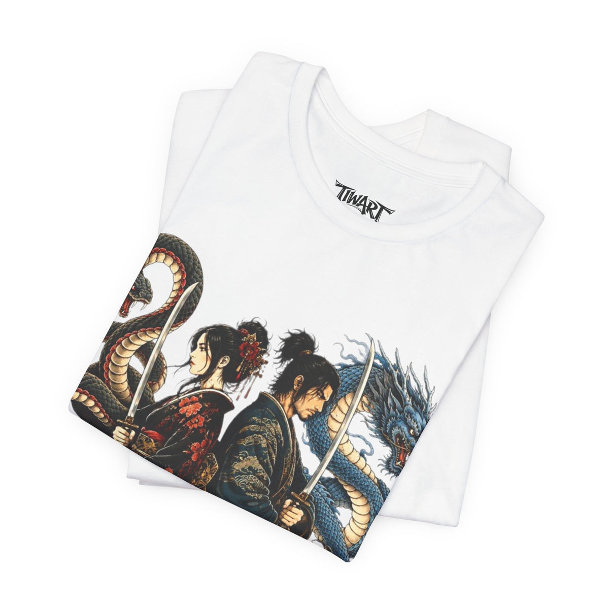 Samurai & Mythical Beasts Tee — Dragon, Tiger & Snake Japanese Tattoo Style Shirt