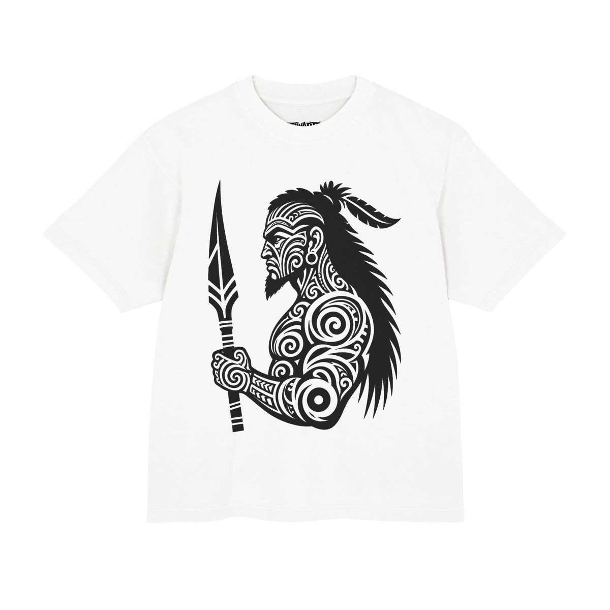 Tribal Warrior Spear T-Shirt — Polynesian Tattoo Graphic Tee