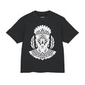 Tribal King Graphic Tee — Bold Monochrome Urban Streetwear