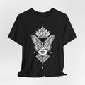 Butterfly Mandala Face Tee — Boho Spiritual Graphic T-Shirt