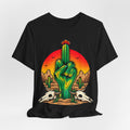 Cactus Middle Finger Tee — Desert Sunset Graphic T-Shirt