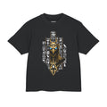 Egyptian Cat Mask T‑Shirt — Ankh & Hieroglyphic Gothic Streetwear