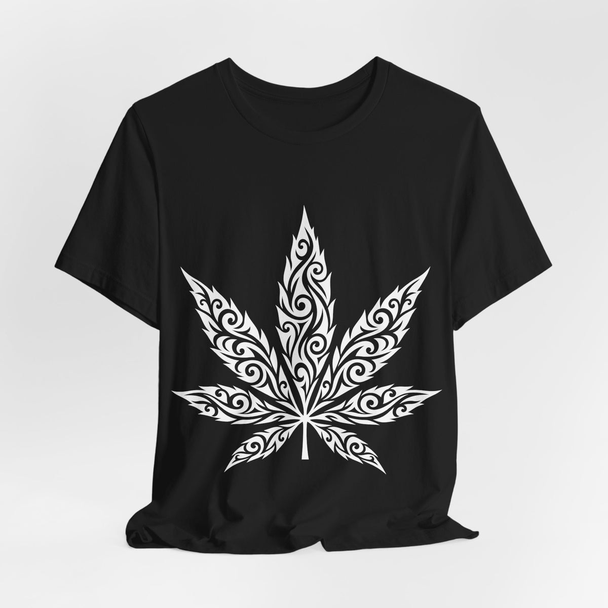 Cannabis Leaf Tribal Tee - Floral Mandala Marijuana T-Shirt