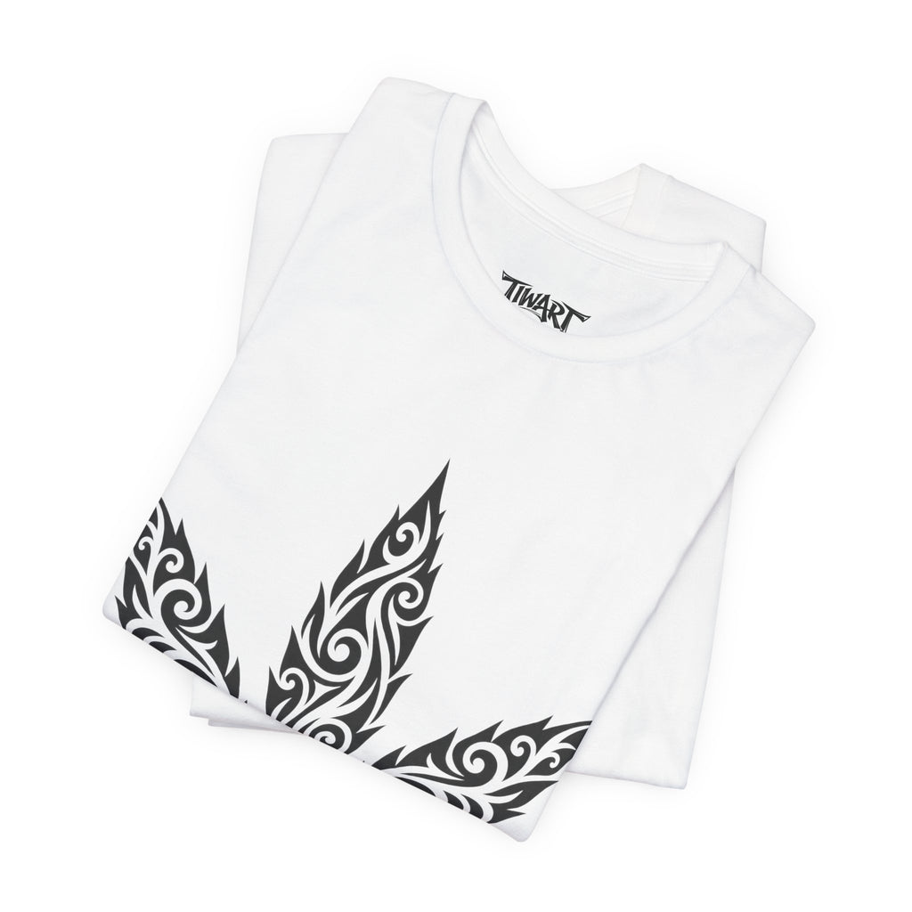 Cannabis Leaf Tribal Tee - Floral Mandala Marijuana T-Shirt