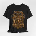 Egyptian Deity Throne Tee – Gold Anubis & Isis Mythology T-Shirt