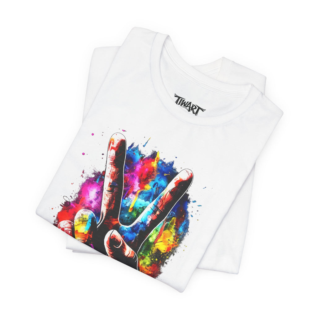 Peace Sign Tie-Dye T-Shirt — Colorful Paint Splash Peace Tee