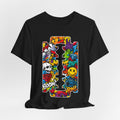 Razor Blade Graffiti Tee — Colorful Street Art Graphic T‑Shirt