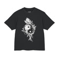 Yin Yang Floral Tee — Monochrome Zen Graphic T-Shirt