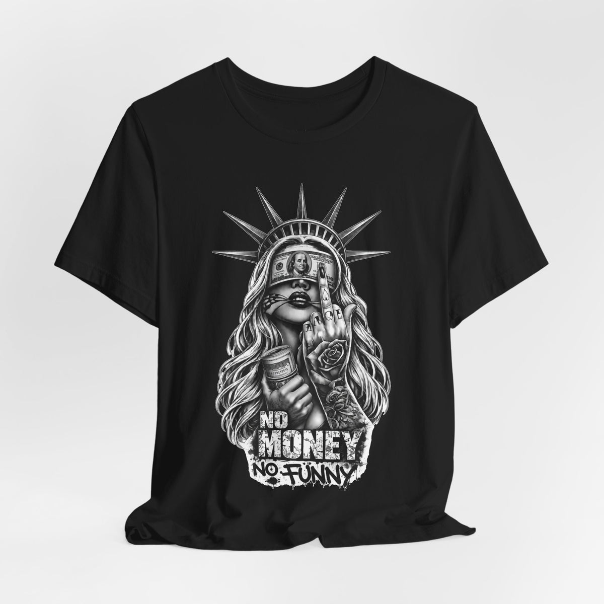 Statue of Liberty 'No Money No Funny' Graphic Tee