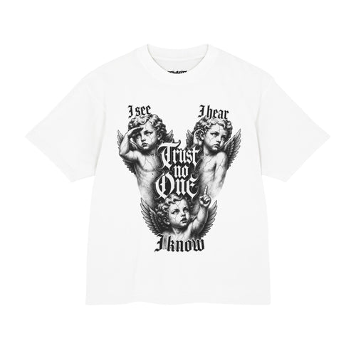Cherub Graphic Tee — "Trust No One" Vintage Angel Streetwear