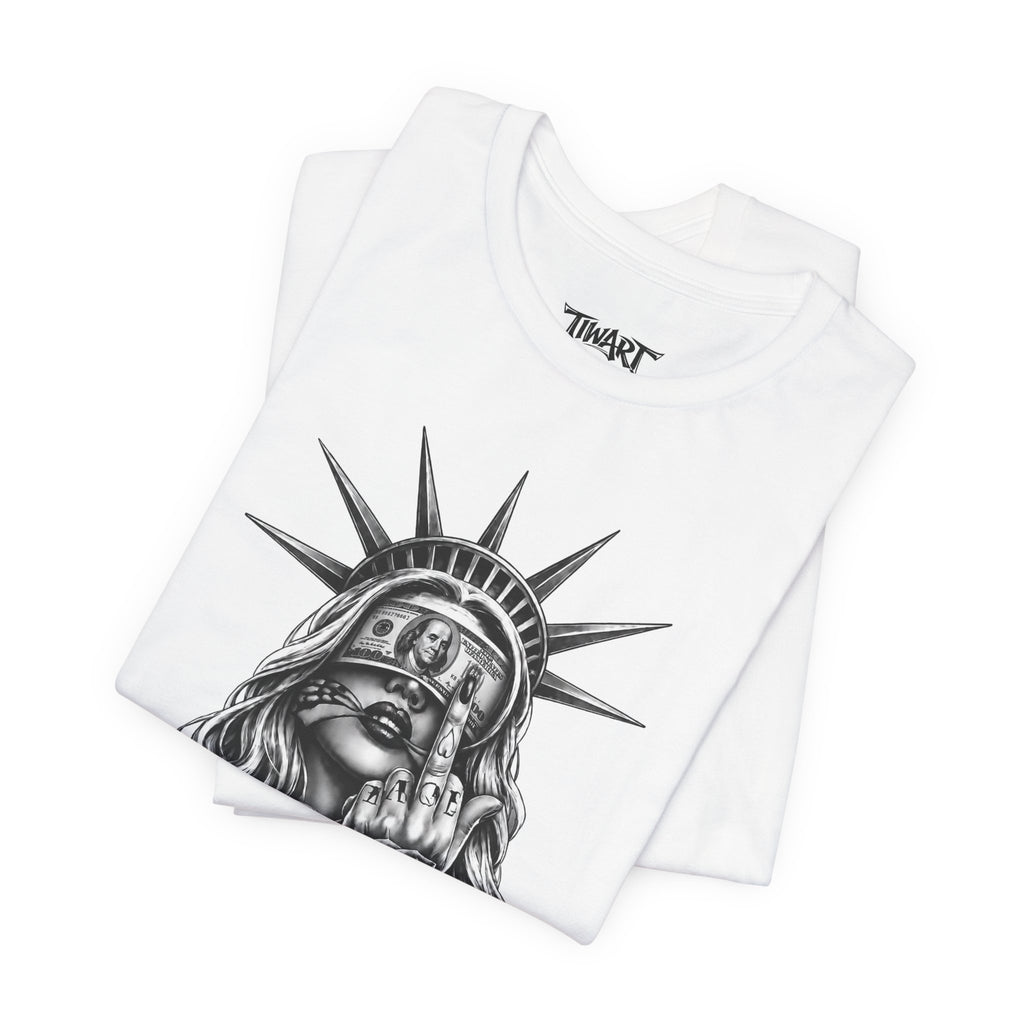 Statue of Liberty 'No Money No Funny' Graphic Tee