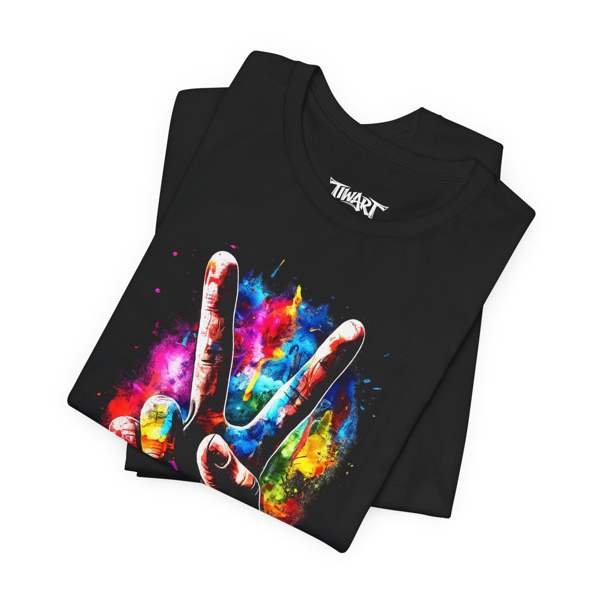 Peace Sign Tie-Dye T-Shirt — Colorful Paint Splash Peace Tee