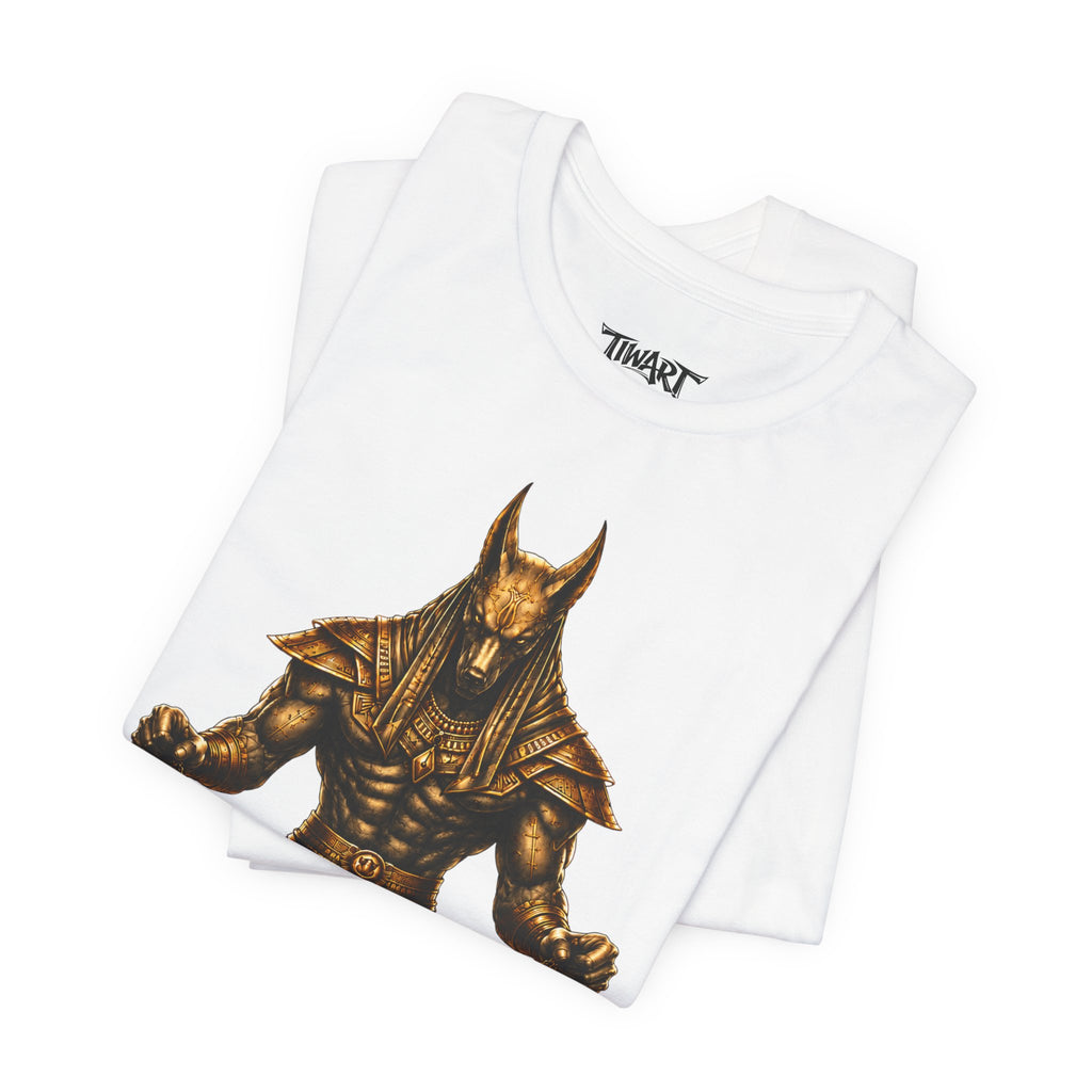 Anubis Scales Tee — Egyptian Mythology Pyramid Graphic T-Shirt
