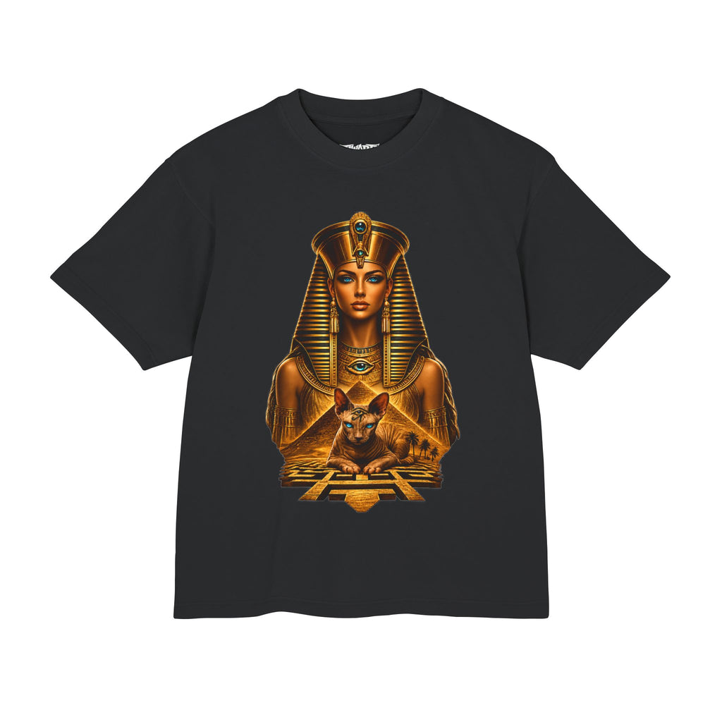 Pharaoh Goddess Graphic Tee – Golden Egyptian Sphinx T-Shirt
