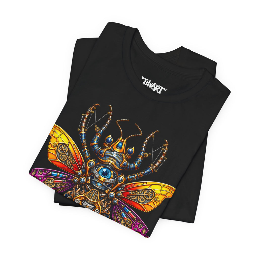 Mystic Bug Goddess T‑Shirt — Ornate Insect Mask Graphic Tee