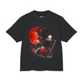 Ninja Woman Tee – Red Moon Katana Graphic T-Shirt
