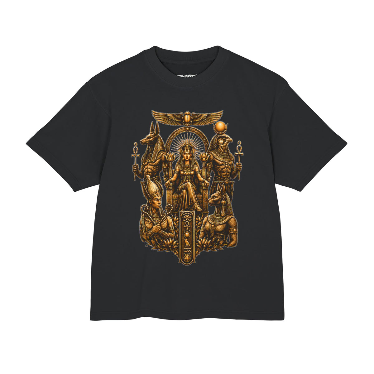 Egyptian Deity Gold Crest Tee