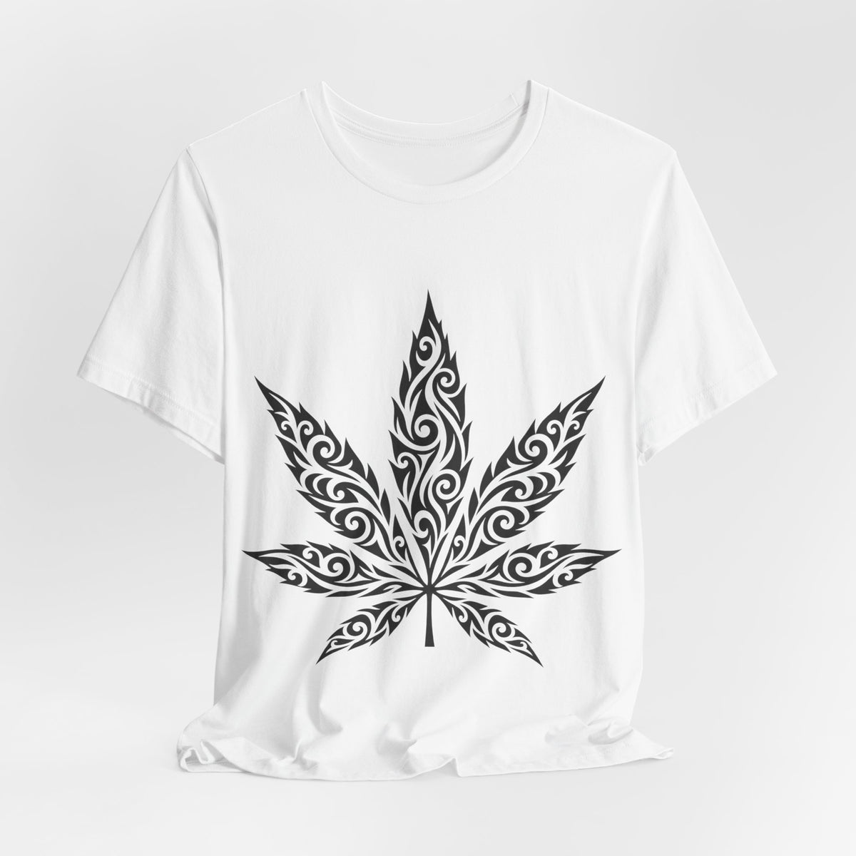 Cannabis Leaf Tribal Tee - Floral Mandala Marijuana T-Shirt