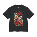 Geisha & Hannya Mask Floral Graphic Tee