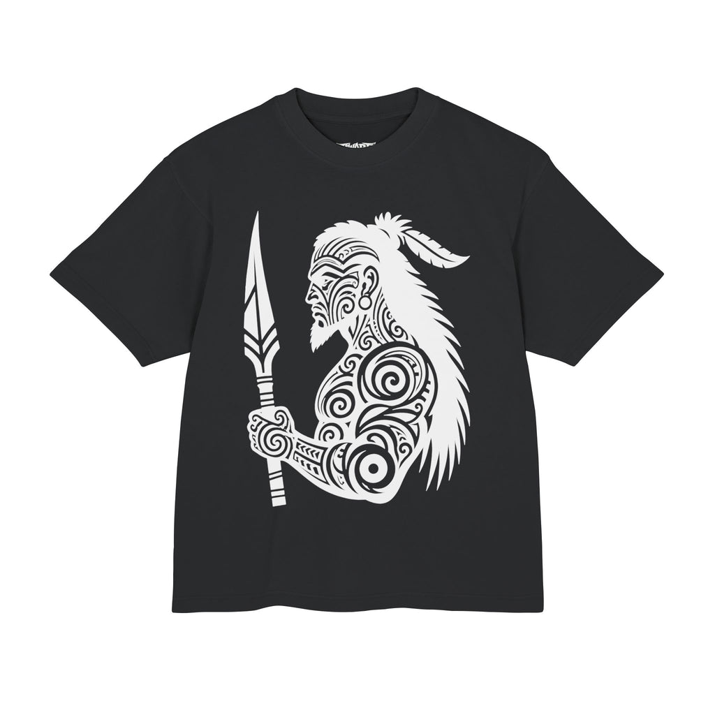 Tribal Warrior Spear T-Shirt — Polynesian Tattoo Graphic Tee