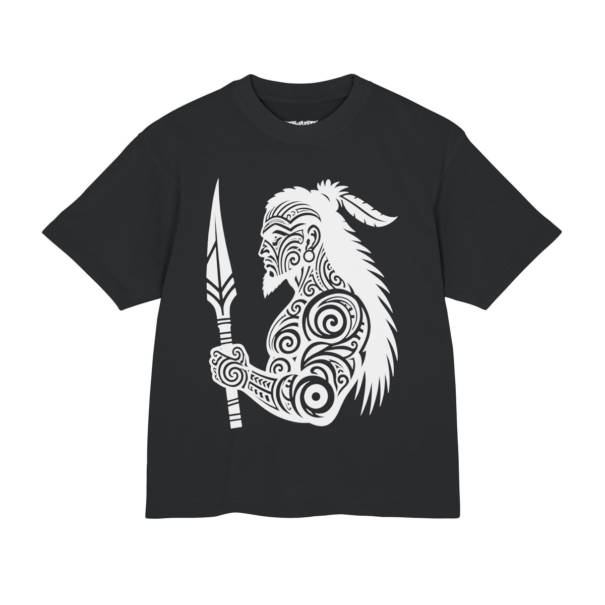 Tribal Warrior Spear T-Shirt — Polynesian Tattoo Graphic Tee