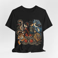 Samurai & Mythical Beast Tee — Dragon, Tiger & Snake Japanese-Inspired Graphic T-Shirt