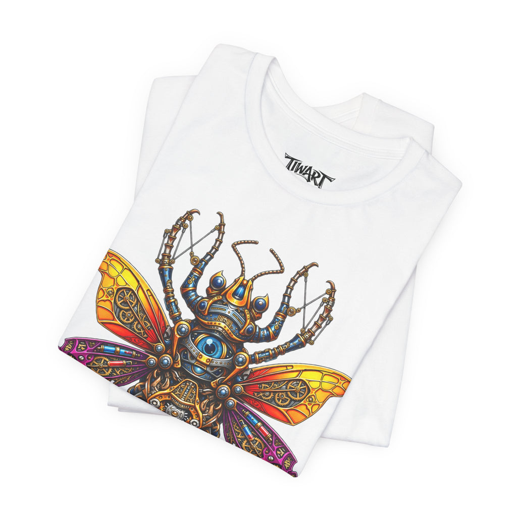 Mystic Bee Goddess T-Shirt — Colorful Psychedelic Insect Mask Tee