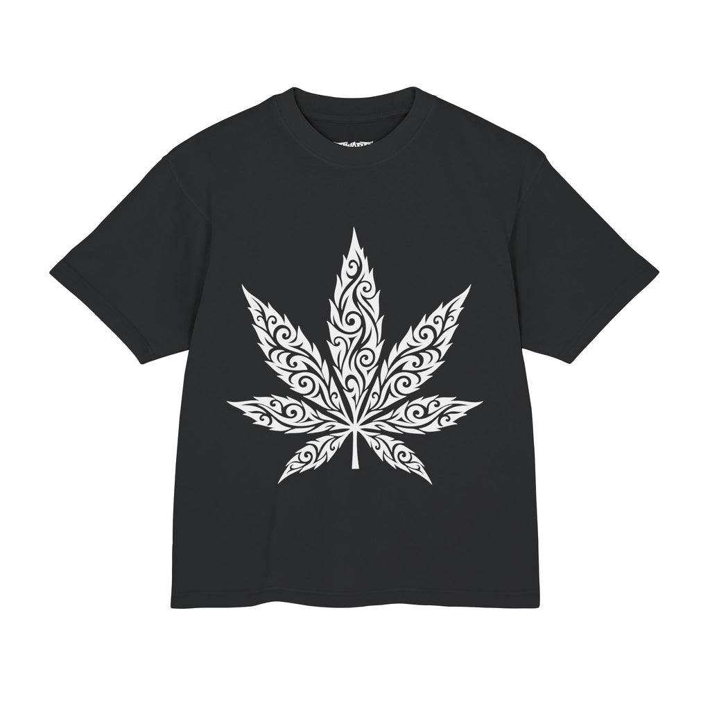 Ornate Cannabis Leaf Graphic T-Shirt