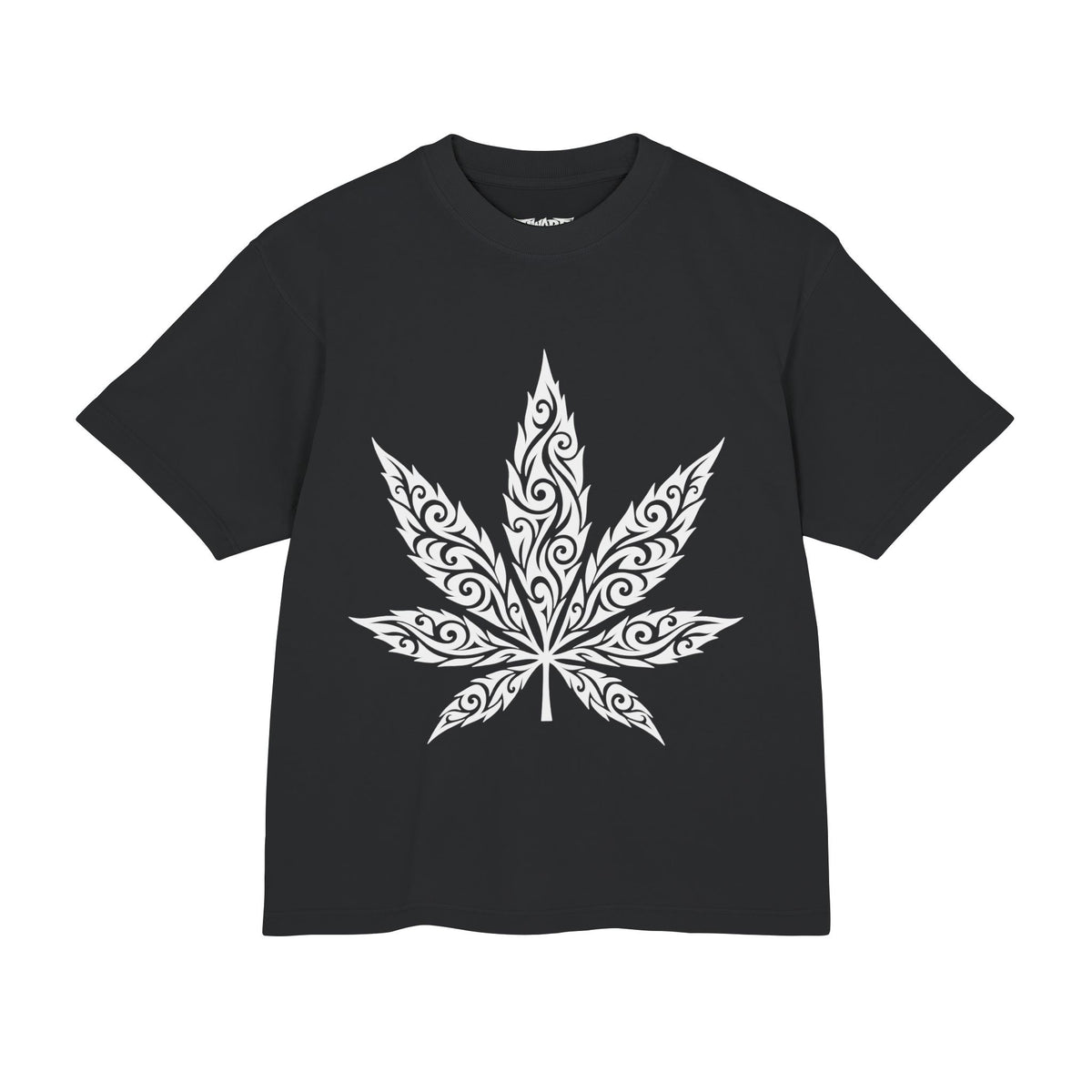 Ornate Cannabis Leaf Graphic T-Shirt