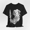 Maori Warrior Tattoo Tee — Tribal Spear Profile Graphic T-Shirt