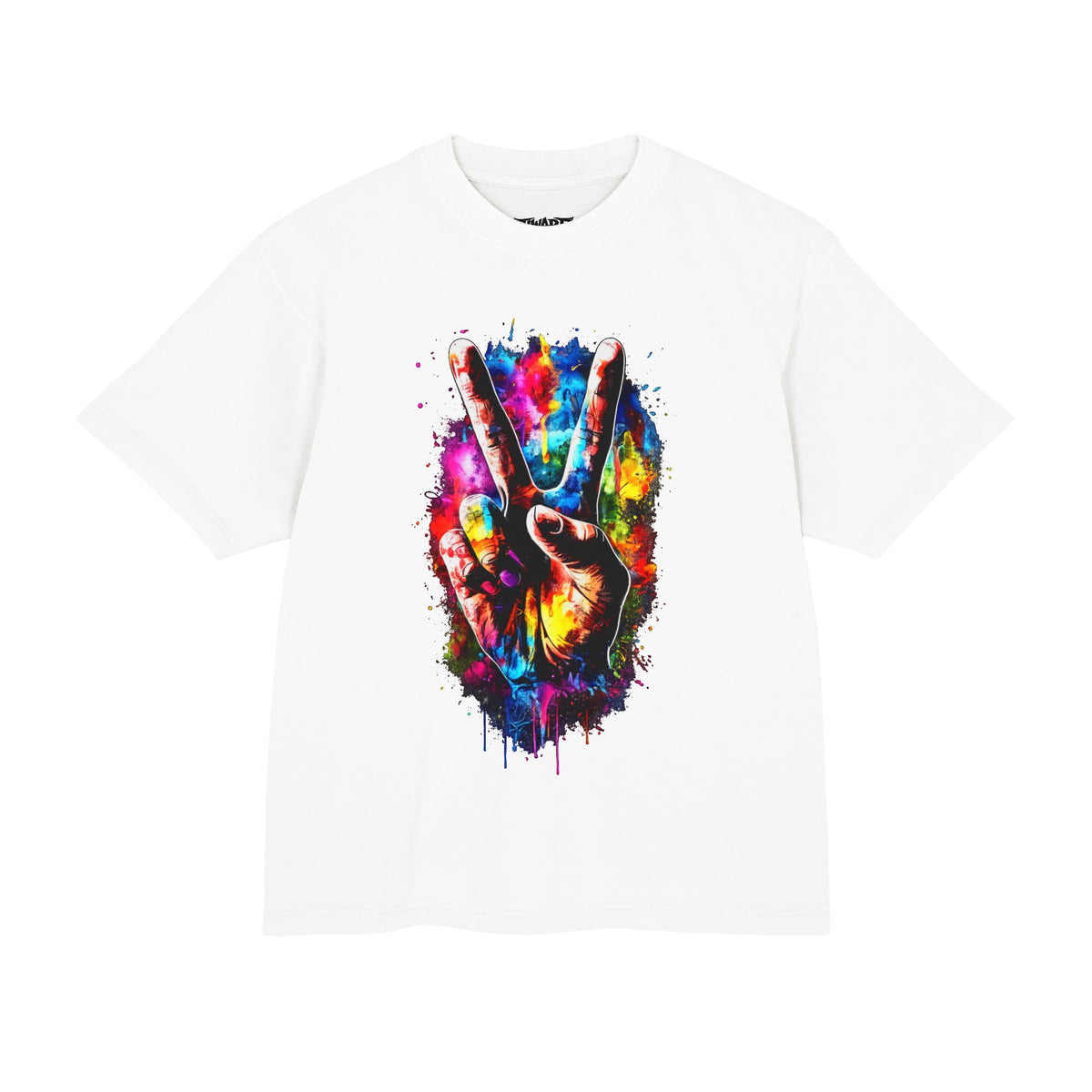 Peace Hand Sign Colorful Graffiti T-Shirt