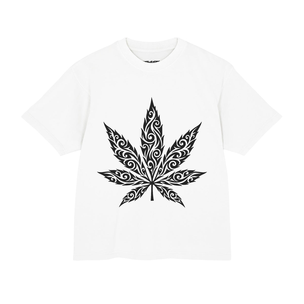 Ornate Cannabis Leaf Graphic T-Shirt