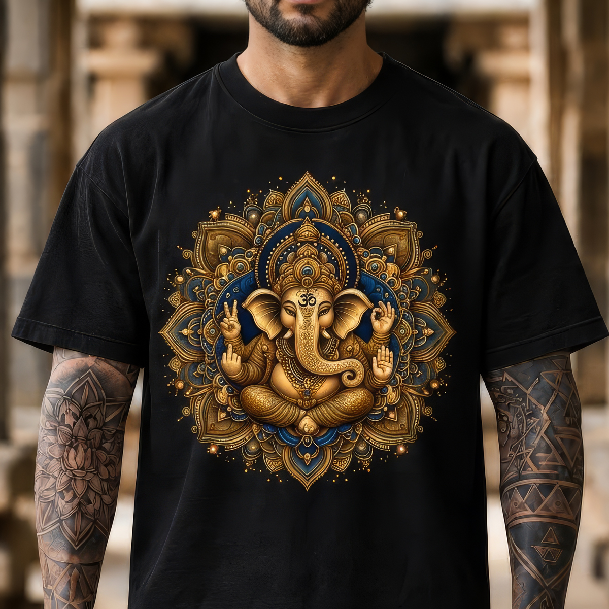 Ganesha Mandala Spiritual Elephant T-Shirt