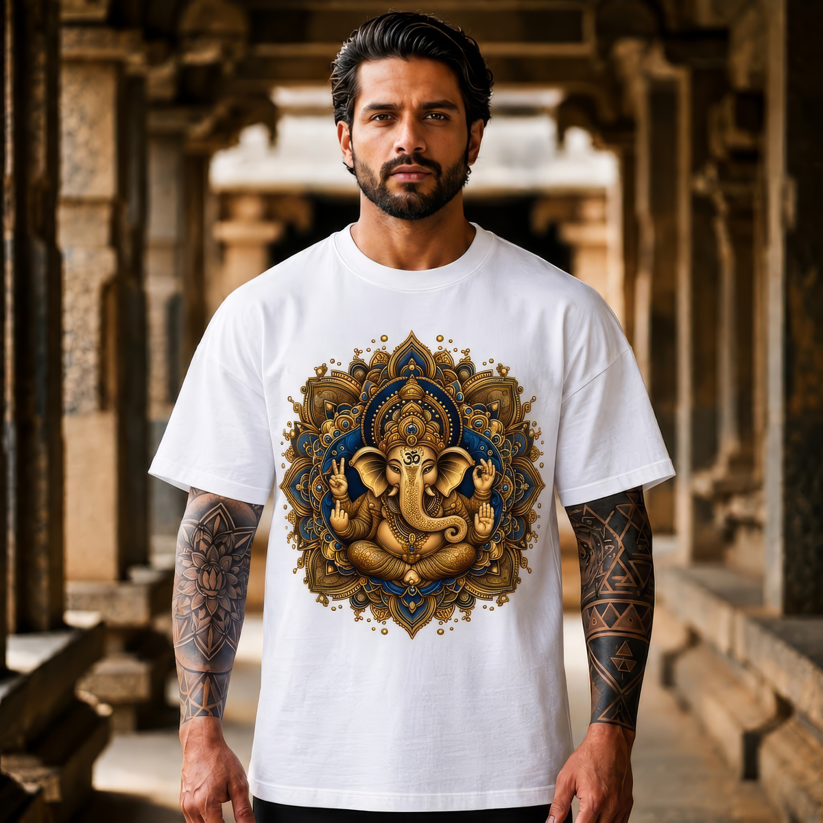 Ganesha Mandala Spiritual Elephant T-Shirt