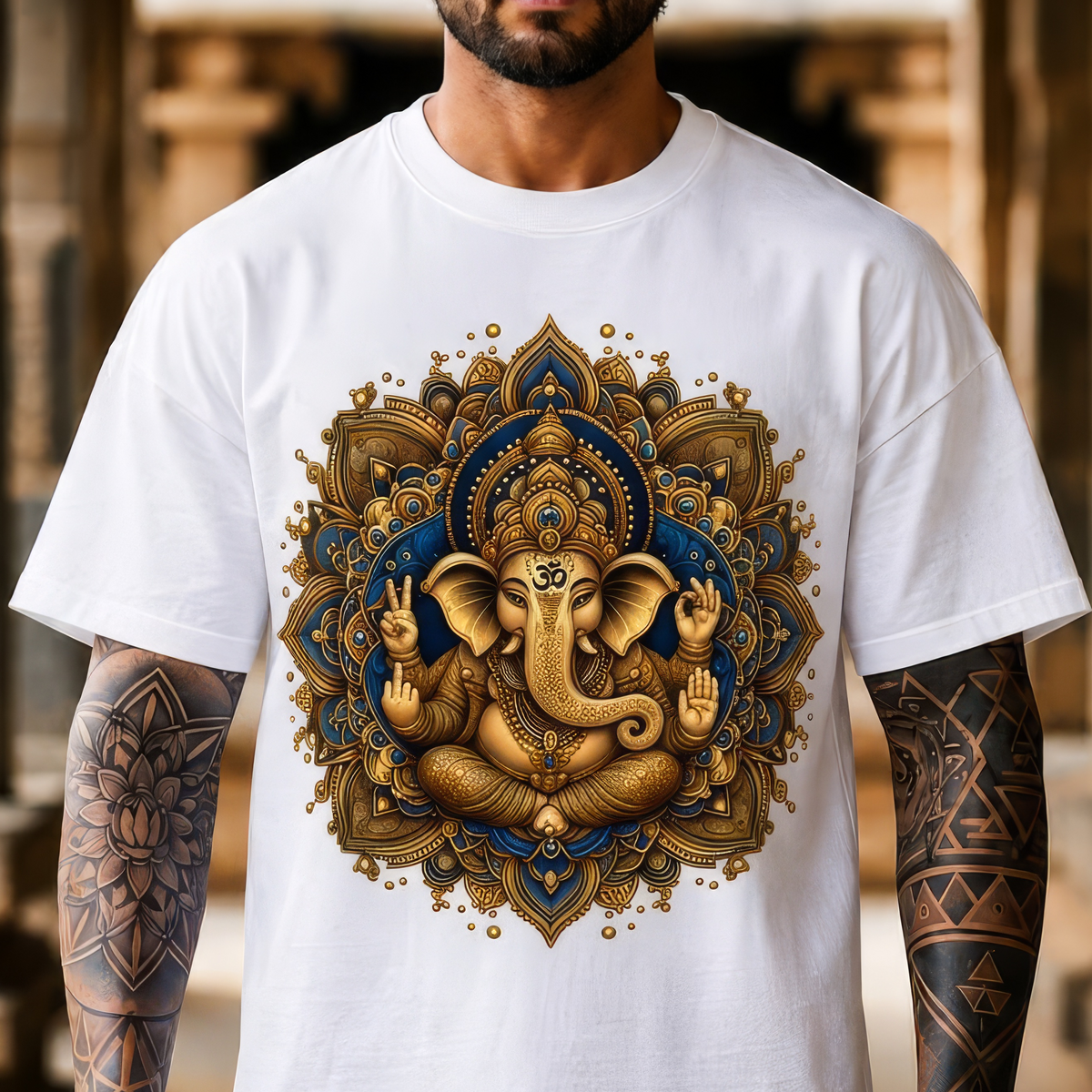 Ganesha Mandala Spiritual Elephant T-Shirt