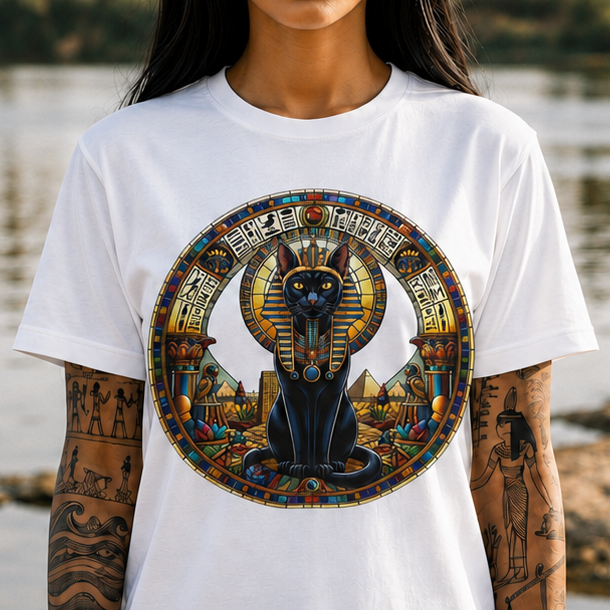 Egyptian Cat T‑Shirt — Pharaoh Bastet Graphic Tee