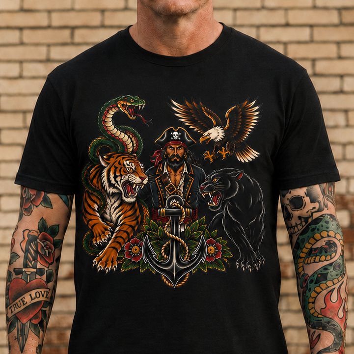 Pirate Captain & Wild Beasts Graphic Tee