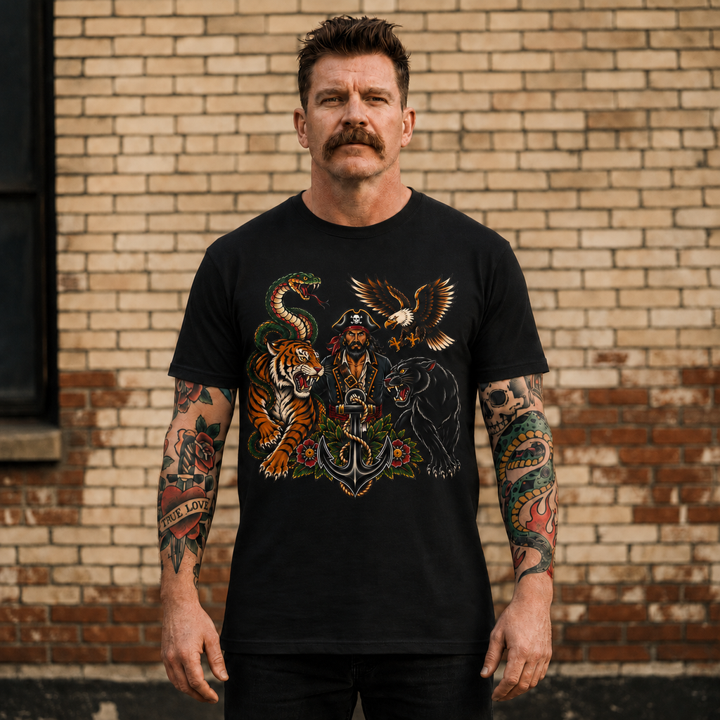 Pirate Captain & Wild Beasts Graphic Tee