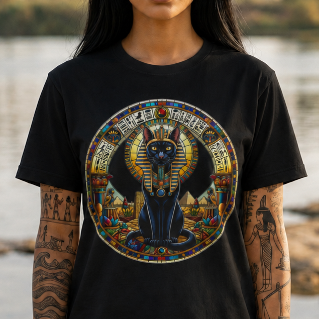 Egyptian Cat T‑Shirt — Pharaoh Bastet Graphic Tee