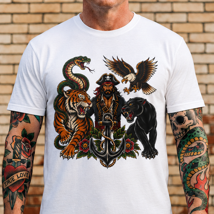 Pirate Captain & Wild Beasts Graphic Tee